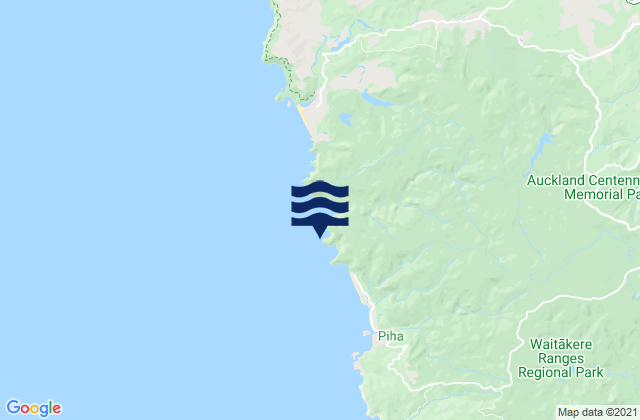 Karte der Gezeiten Whites Beach, New Zealand