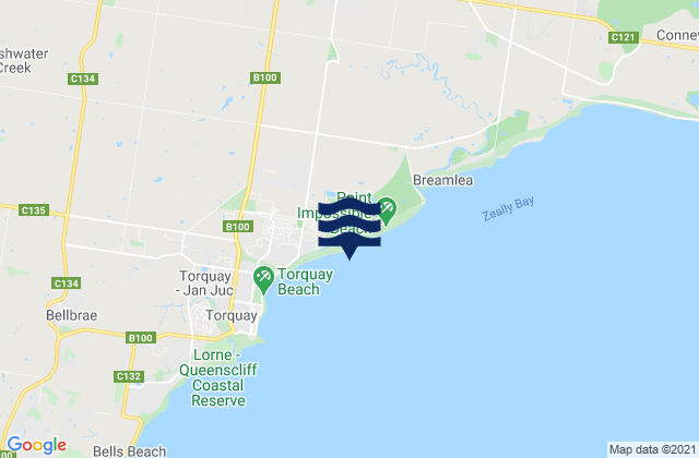 Karte der Gezeiten Whites Beach, Australia