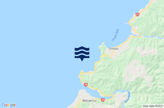 Karte der Gezeiten Whitianga Bay, New Zealand