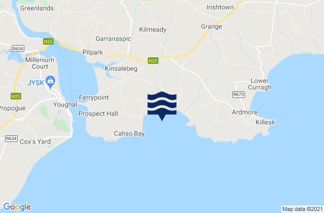 Karte der Gezeiten Whiting Bay, Ireland