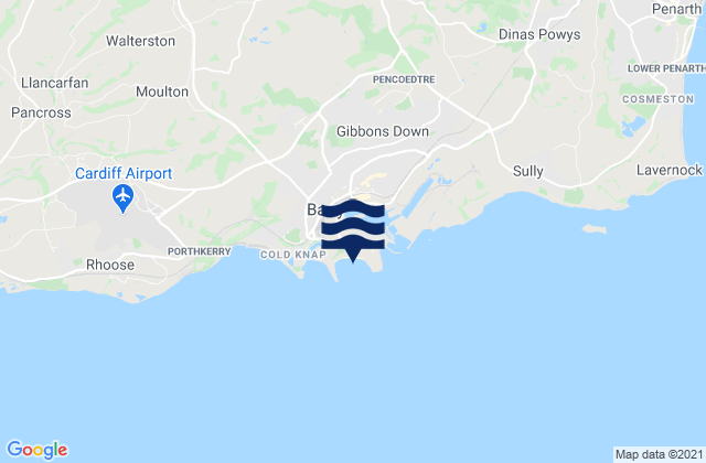 Karte der Gezeiten Whitmore Bay Beach, United Kingdom