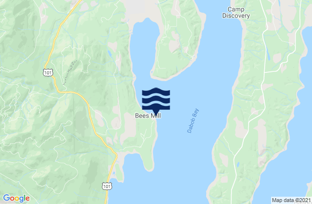 Karte der Gezeiten Whitney Point Dabob Bay, United States