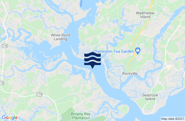 Karte der Gezeiten Whooping Island Dawho River, United States