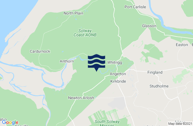 Karte der Gezeiten Wigton, United Kingdom
