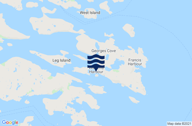 Karte der Gezeiten Williams Harbour, Canada