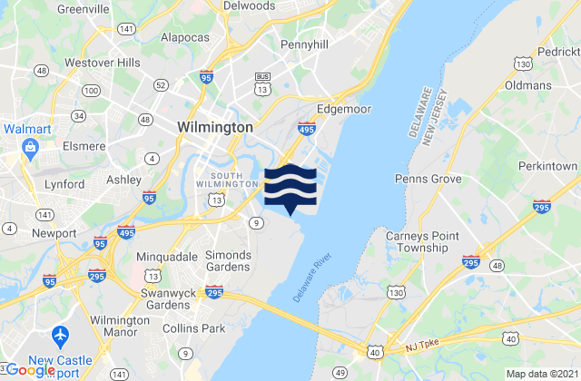 Karte der Gezeiten Wilmington Marine Terminal, United States