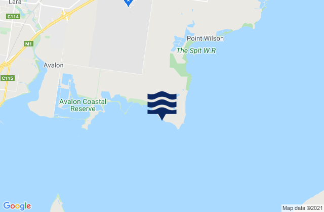 Karte der Gezeiten Wilson Spit, Australia