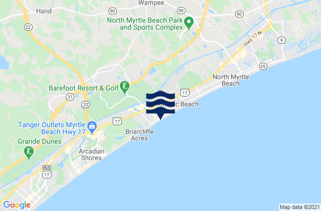 Karte der Gezeiten Windy Hill Beach, United States