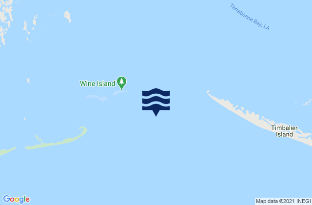 Karte der Gezeiten Wine Island (Terrebonne Bay), United States