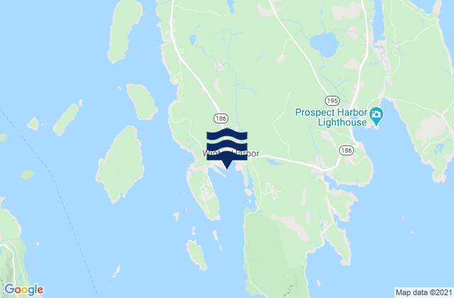 Karte der Gezeiten Winter Harbor Frenchman Bay, United States
