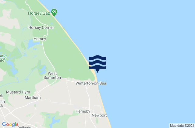 Karte der Gezeiten Winterton-on-Sea Beach, United Kingdom