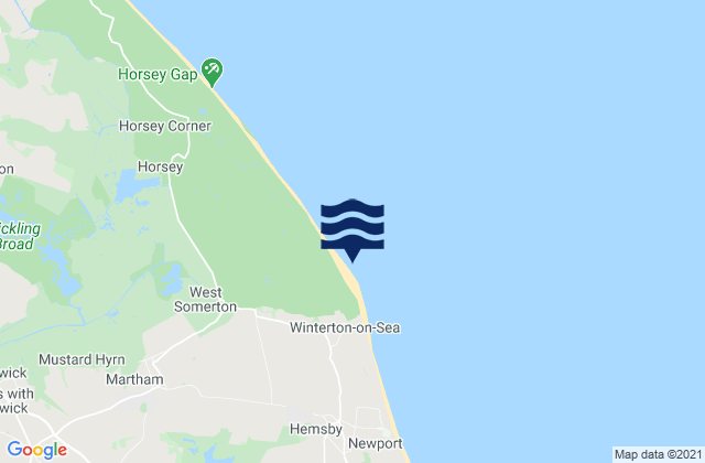 Karte der Gezeiten Winterton-on-Sea, United Kingdom