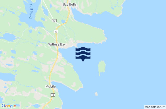 Karte der Gezeiten Witless Bay, Canada