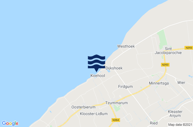 Karte der Gezeiten Wommels, Netherlands