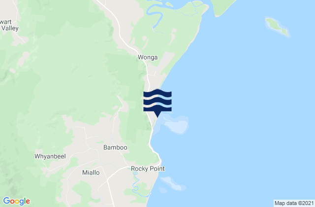 Karte der Gezeiten Wonga Beach, Australia