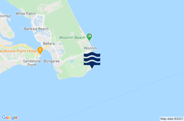 Karte der Gezeiten Woody Bay, Australia