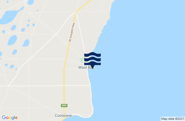 Karte der Gezeiten Wool Bay, Australia
