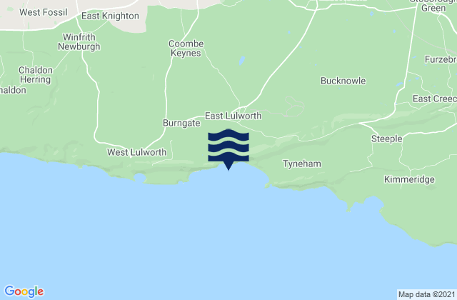 Karte der Gezeiten Worbarrow Bay Beach, United Kingdom