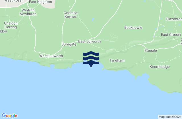 Karte der Gezeiten Worbarrow Bay, United Kingdom