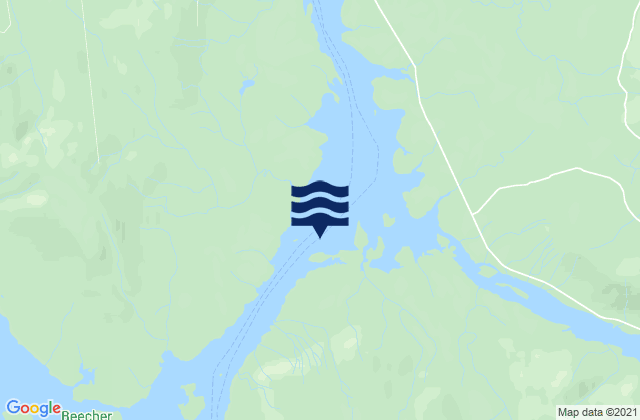 Karte der Gezeiten Wrangell Narrows, United States