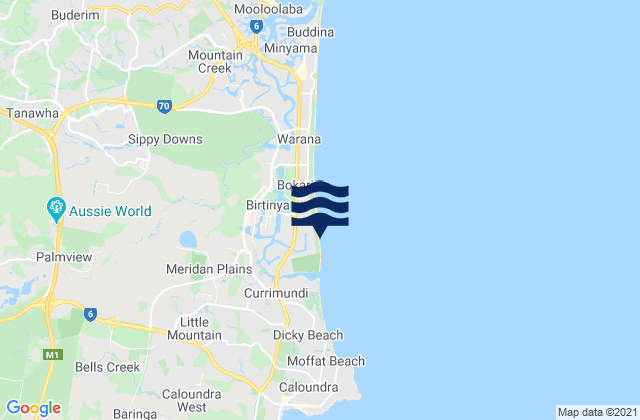 Karte der Gezeiten Wurtulla, Australia