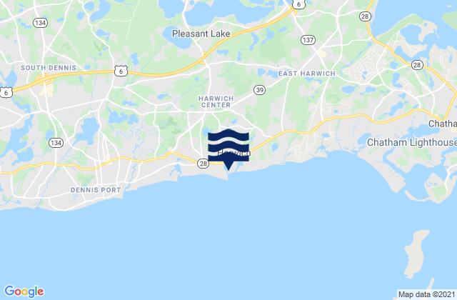 Karte der Gezeiten Wychmere Harbor, United States