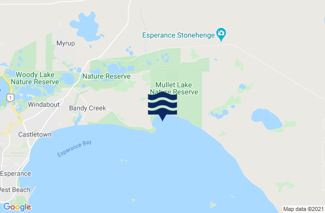 Karte der Gezeiten Wylie Bay, Australia