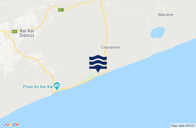 Karte der Gezeiten Xai-Xai District, Mozambique