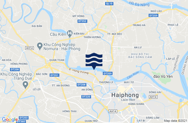 Karte der Gezeiten Xã An Hải, Vietnam