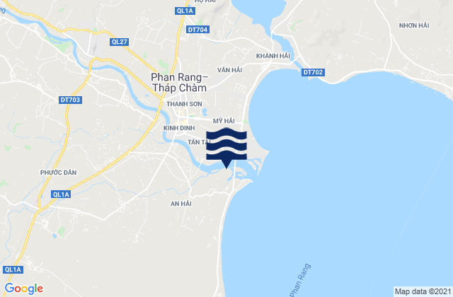 Karte der Gezeiten Xã Phước Hậu, Vietnam