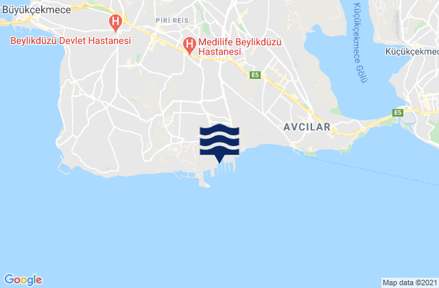 Karte der Gezeiten Yakuplu, Turkey