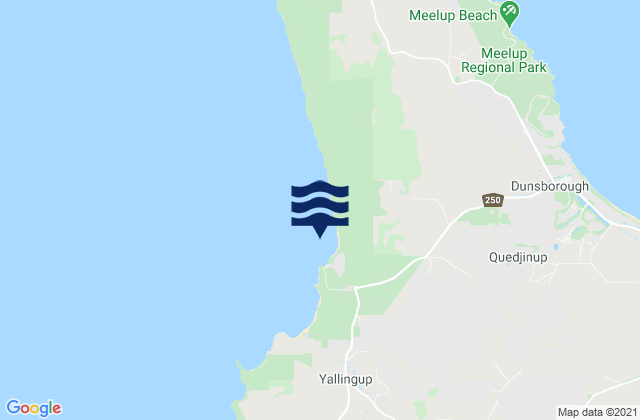 Karte der Gezeiten Yallingup, Australia