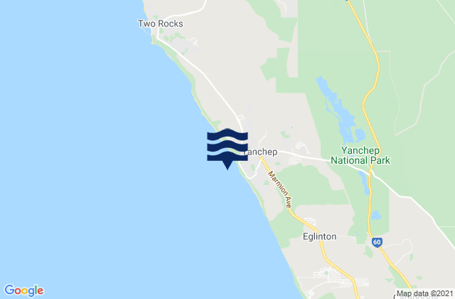 Karte der Gezeiten Yanchep Beach, Australia