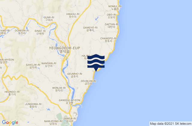 Karte der Gezeiten Yeongdeok, South Korea
