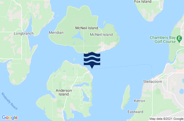 Karte der Gezeiten Yoman Point Anderson Island Balch Passage, United States