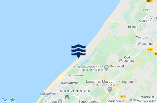 Karte der Gezeiten Ypenburg, Netherlands