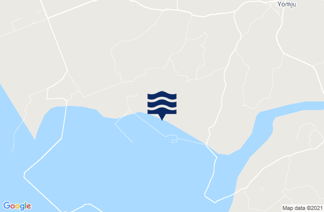 Karte der Gezeiten Yŏmju-gun, North Korea