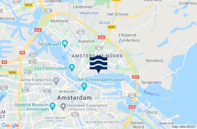 Karte der Gezeiten Zaandijk, Netherlands