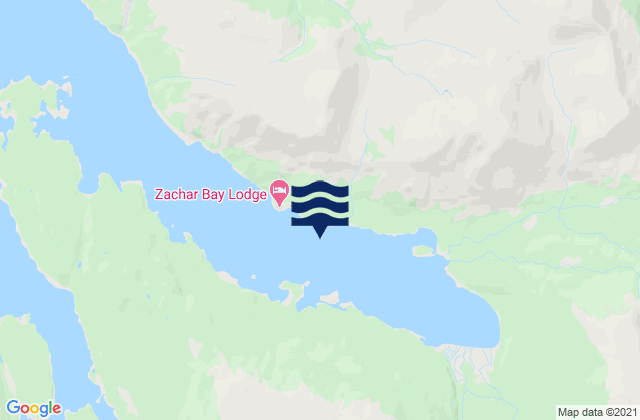 Karte der Gezeiten Zachar Bay, United States