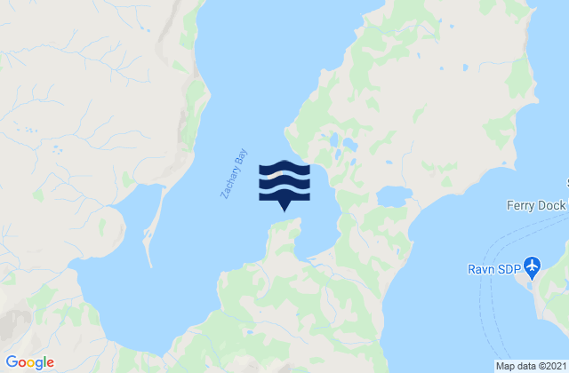 Karte der Gezeiten Zachary Bay Unga Island, United States