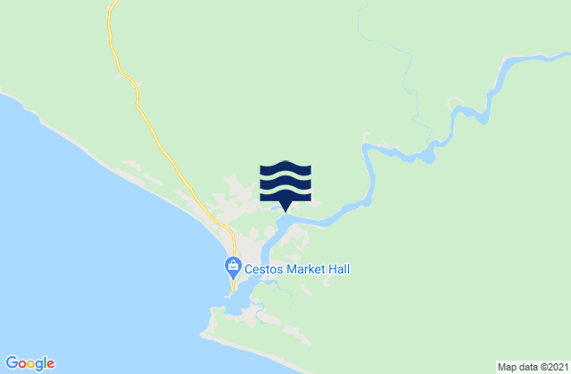 Karte der Gezeiten Zarflahn District, Liberia
