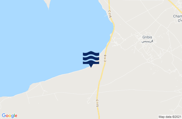 Karte der Gezeiten Zarzis, Tunisia