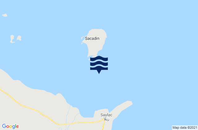 Karte der Gezeiten Zeila Gulf of Aden, Somalia