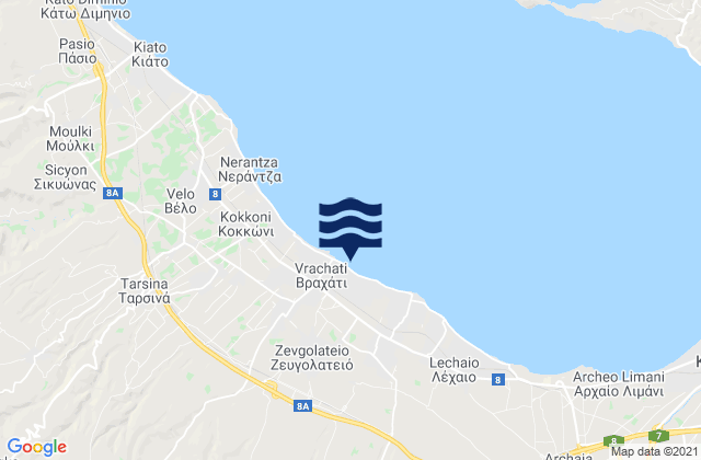 Karte der Gezeiten Zevgolateió, Greece