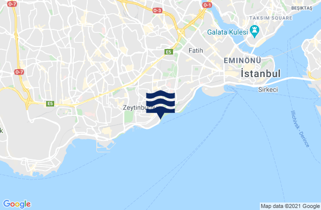Karte der Gezeiten Zeytinburnu, Turkey