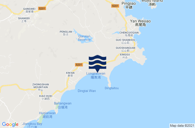 Karte der Gezeiten Zhenhaicun, China