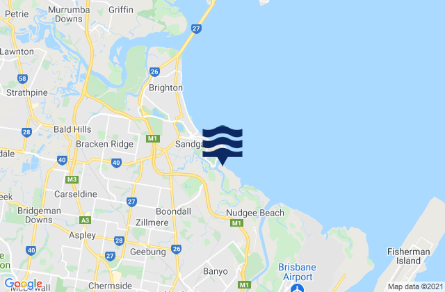 Karte der Gezeiten Zillmere, Australia