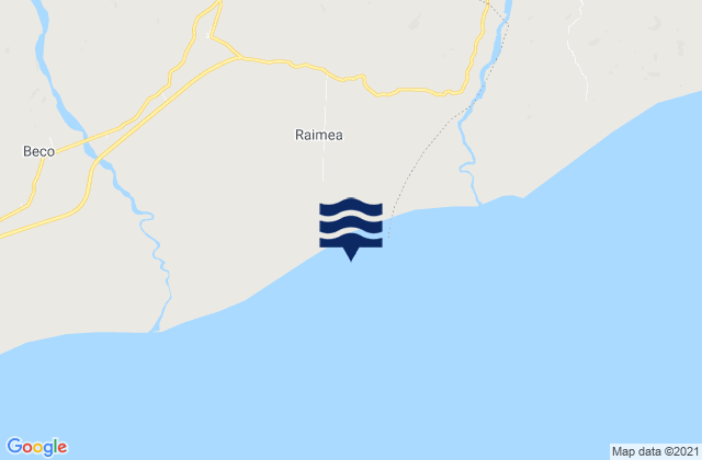 Karte der Gezeiten Zumalai, Timor Leste