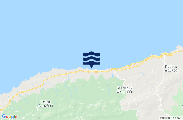 Karte der Gezeiten Ágios Iákovos, Cyprus
