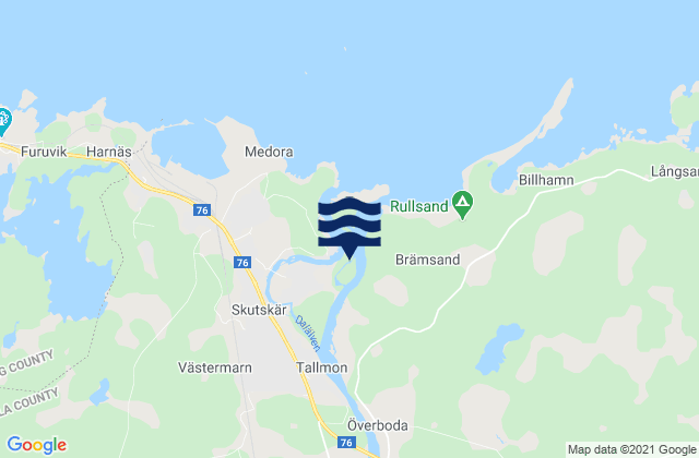 Karte der Gezeiten Älvkarleby Kommun, Sweden